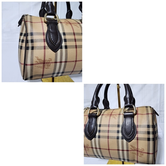 BURBERRY Nova Check Coated Canvas Shoulder Bag Beige/Black - Picture 5 of 16